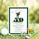 Search for golf 50th birthday invitations Green
