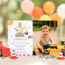 Search for construction birthday invitations Watercolor