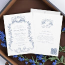 Search for blue floral border wedding invitations Chinoiserie