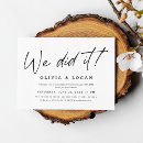 Search for we did it wedding invitations Minimalist