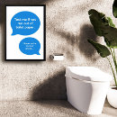 Search for funny bathroom posters Blue