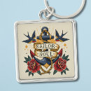 Search for rose tattoo key rings Vintage