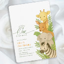 Search for garden 1st birthday invitations Party animals
