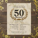 Search for 50th class reunion cards invites High school