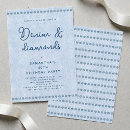 Search for blue denim and diamond invitations Western