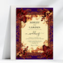 Search for orange and purple wedding invitations Gold