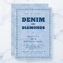 Search for denim and diamonds party invitations Elegant