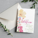 Search for colorful flowers baby shower invitations Watercolor