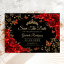 Search for red gold save the dates 15th birthday