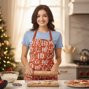 Search for ho ho holiday aprons Red