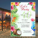 Search for watercolor 40th birthday invitations Tropical