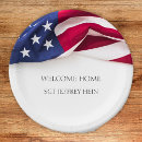 Search for welcome home paper plates Military