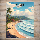 Search for beach print postcards Hawaii
