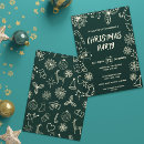 Search for green gold christmas invitations Simple modern