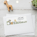 Search for wild animals return address labels Jungle baby shower