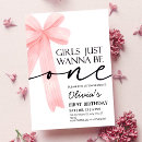 Search for girls just wanna be one invitations Elegant calligraphy scirpt
