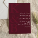 Search for burgundy wedding invitations Minimal