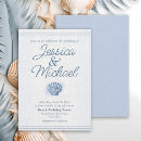 Search for blue seashells invitations Bride