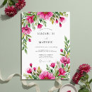 Search for fuchsia rose wedding invitations Botanical