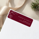 Search for red wine return address labels Simple