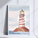 Search for beach lighthouse posters White