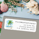 Search for tropical palm tree return address labels Seaside