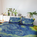 Search for starry night pillowcases Blue