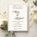 Search for black and ivory invitations Simple
