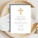 Search for blue first communion invitations Christian
