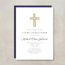 Search for navy confirmation invitations Modern