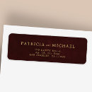Search for burgundy and gold return address labels Typography