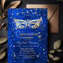 Search for masquerade invitations Gold glitter