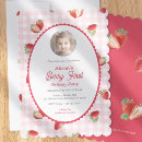 Search for pink strawberry invitations Red