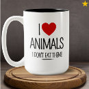 Search for animal rights mugs Vegetarian