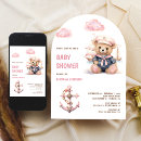 Search for bear baby girl shower invitations Watercolor