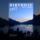 Search for landscape birthday invitations Modern