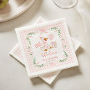 Search for pink floral napkins First birthday