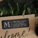 Search for blackboard return address labels Monogrammed