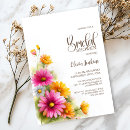 Search for pink and orange bridal shower invitations Watercolor
