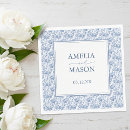 Search for toile napkins Dusty blue