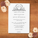 Search for vintage book wedding invitations Black and white