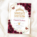 Search for red sweet 16 invitations Butterfly