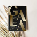 Search for gala invitations Black and gold