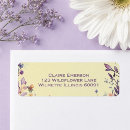 Search for boho floral return address labels Blue