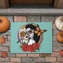 Search for sugar skull doormats Dia de los muertos