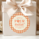 Search for orange gingham stickers For kids