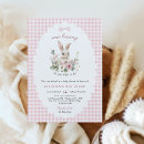 Search for bunny baby girl shower invitations Pink bow