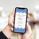 Search for henna party invitations Blue