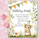 Search for mouse birthday invitations Woodland
