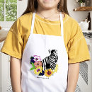 Search for zebra kids aprons Blue